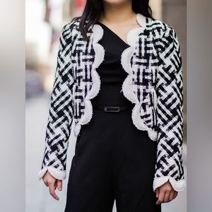 Marc Jacobs Tweed Blazer with Scalloped finish Size 6